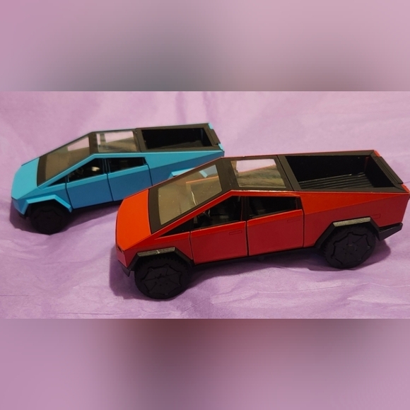Tesla Cybertruck Toy Cars Lot of 2 | No Remote | Battery Powered | As-Is - Picture 3 of 4